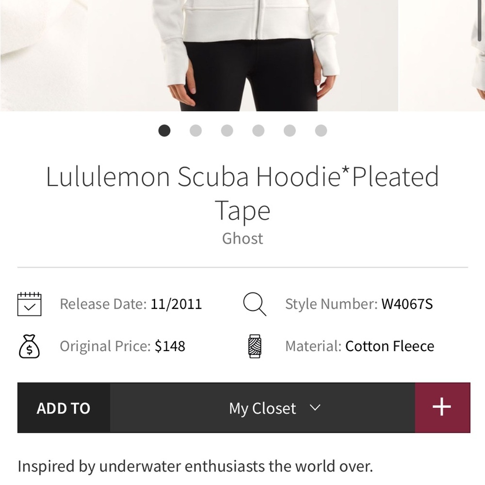 Lululemon White Scuba Hoodie - Picture 11 of 11